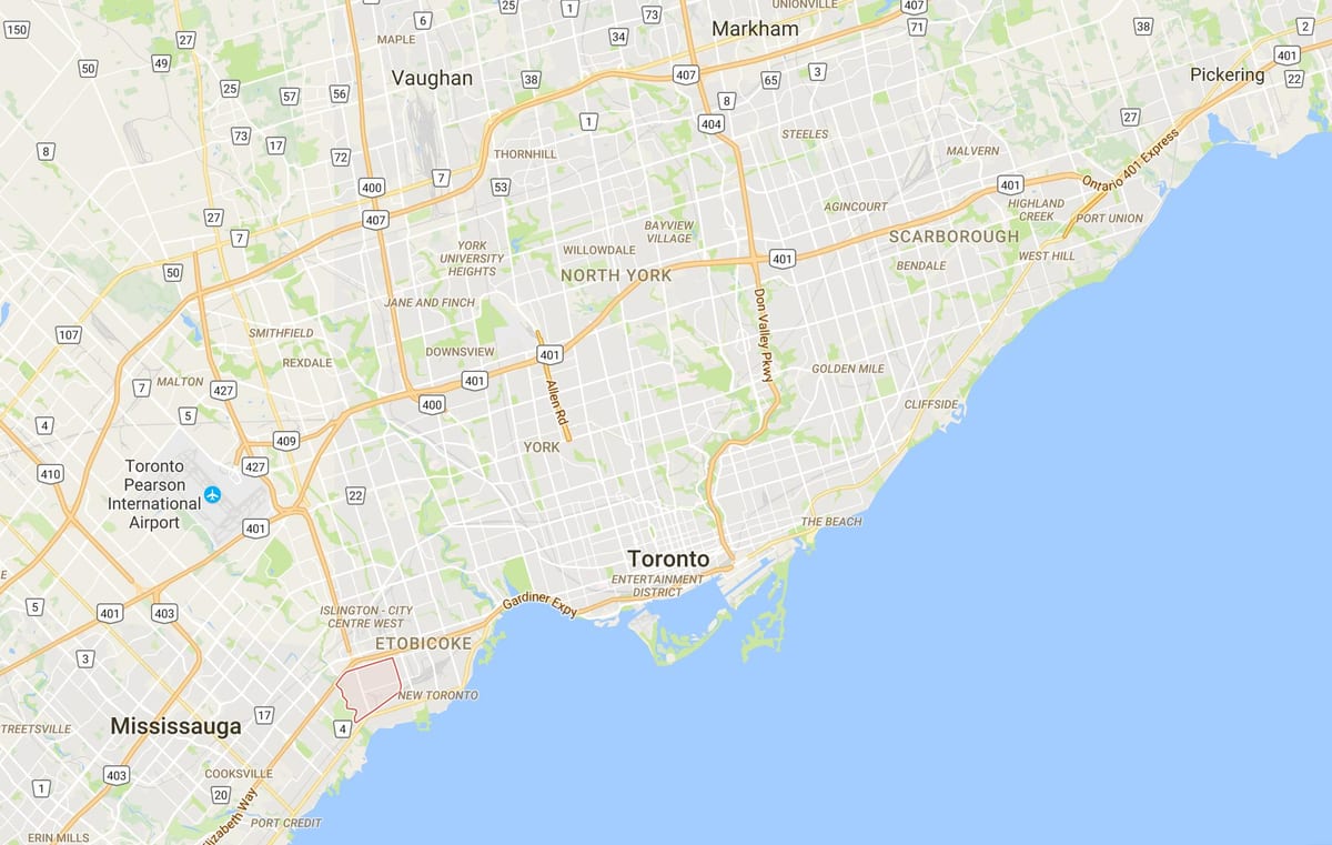 地図のアルダーウッドParkviewdistrictトロント