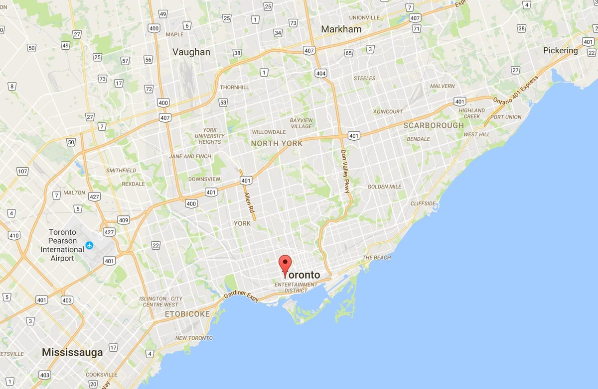 地図のアレクサンドラパーク地区のトロント