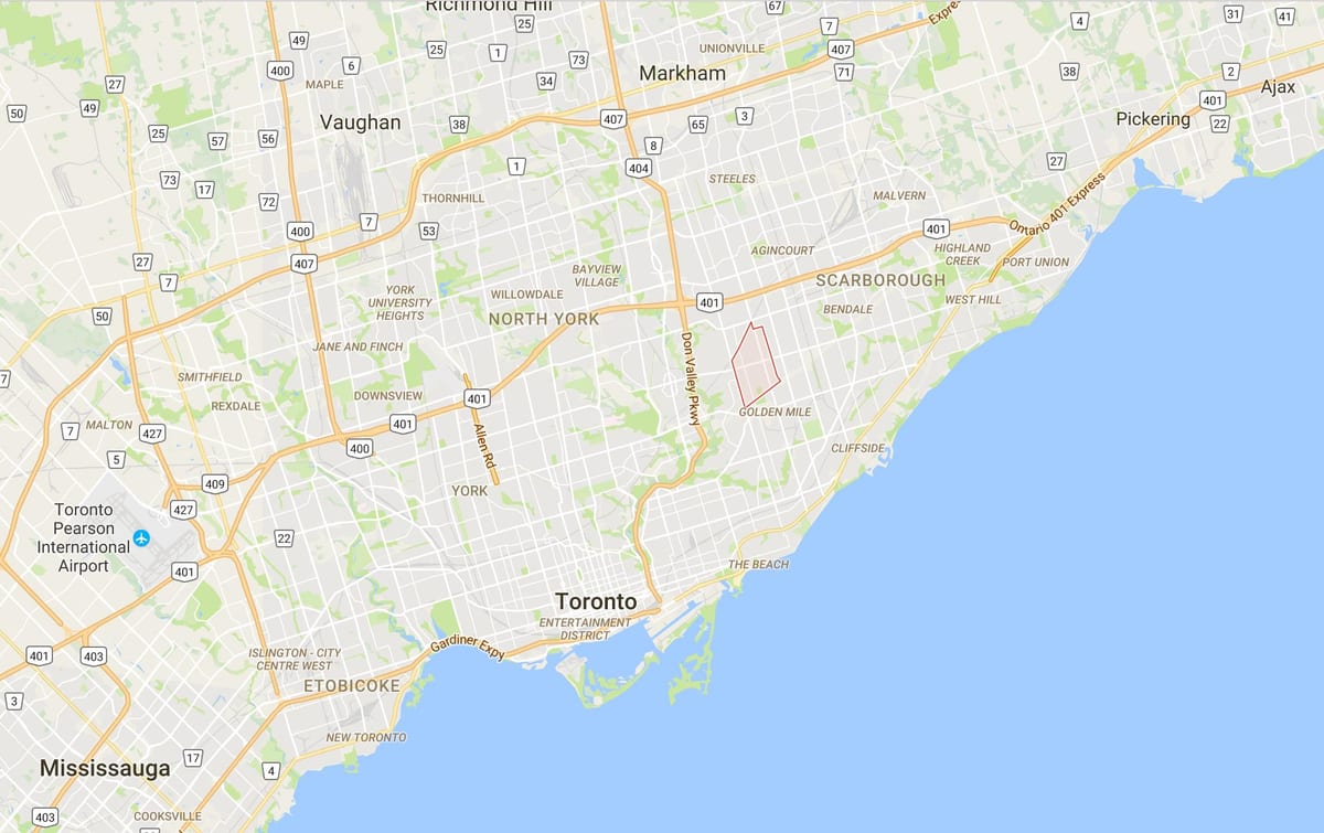 地図のウェックスフォード地区トロント