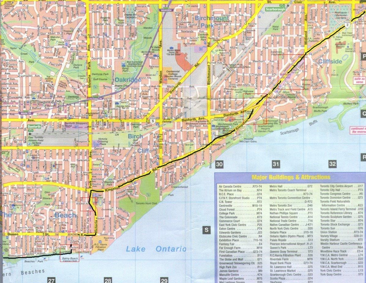 地図のキングストンの道路Ontarion