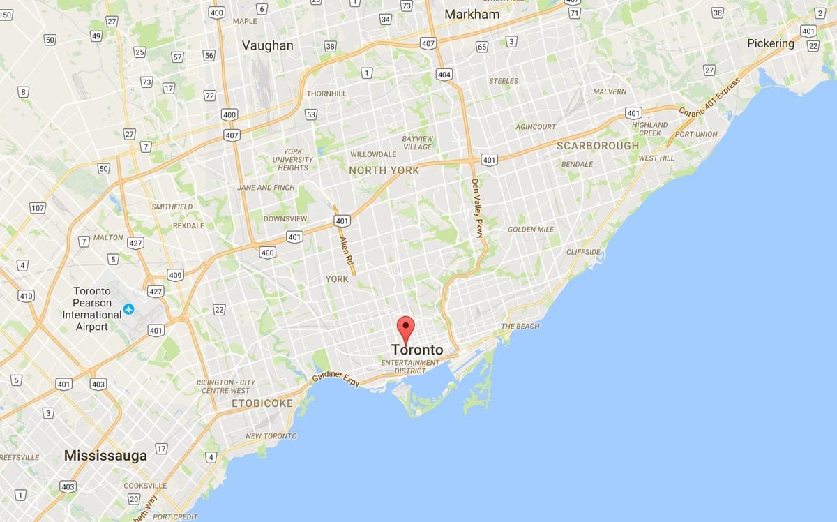 地図のグレンジパーク地区のトロント