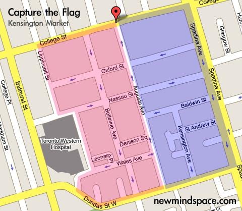 地図のケンジントン市場でトロント市