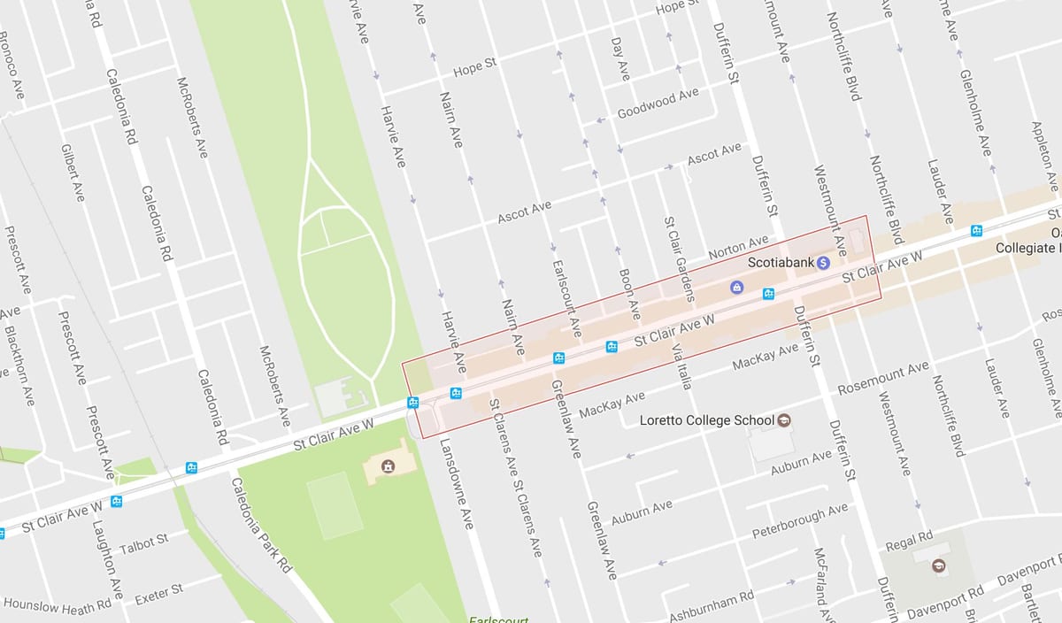 地図Corso Italia近隣のトロント