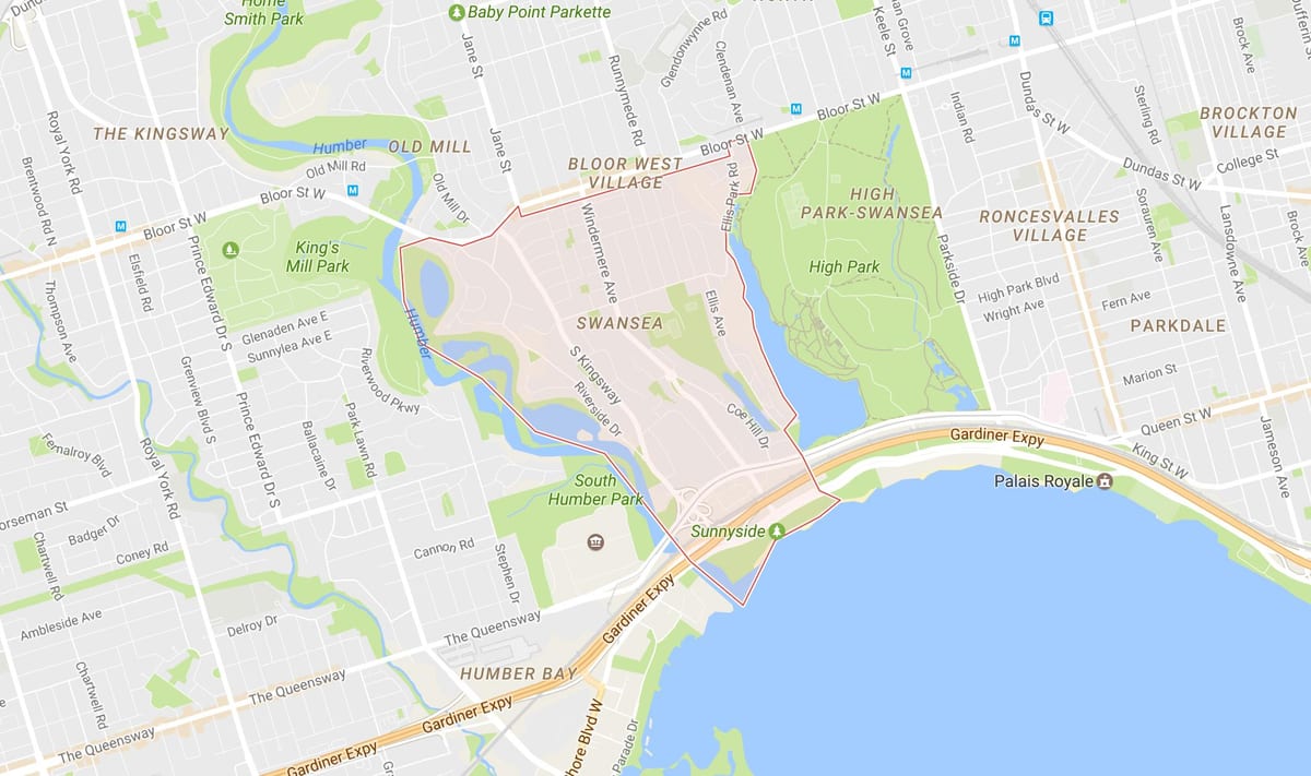 地図のスウォンジーの隣のトロント