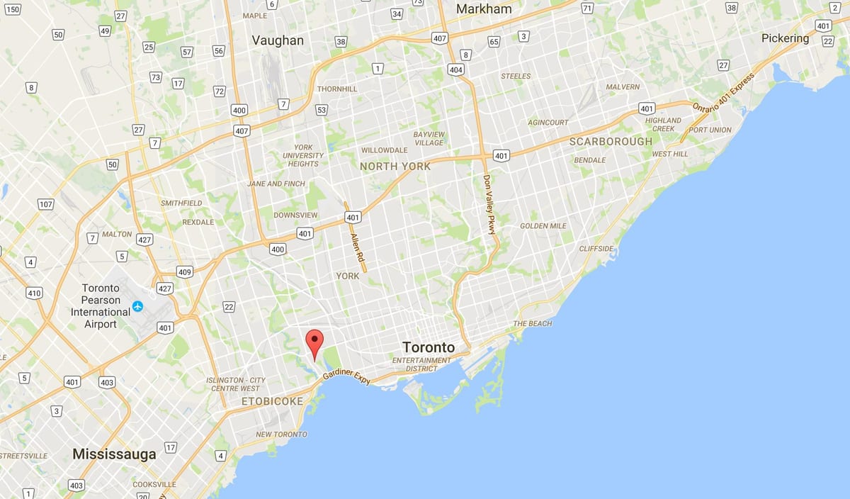 地図のスウォンジー地区-トロント