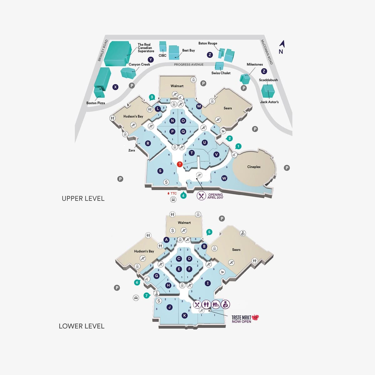 地図のスカボロタウンセンター
