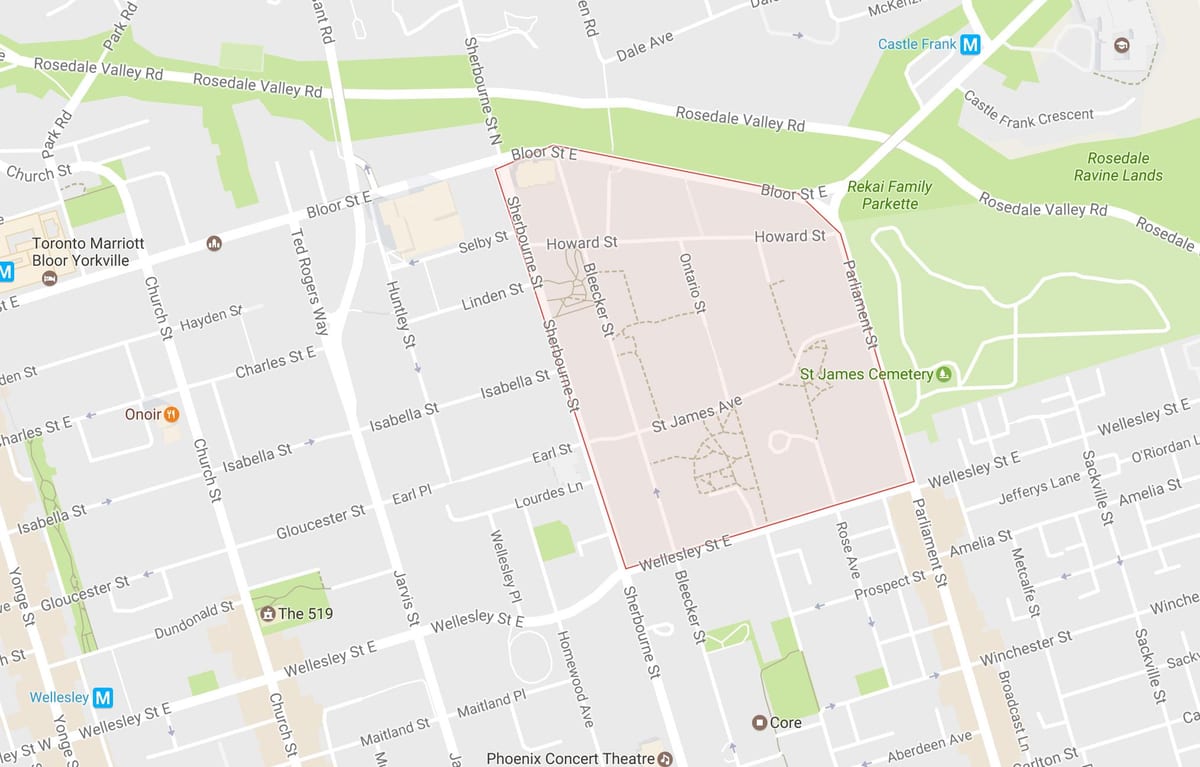 地図セントジェームスの町にの近隣にトロント