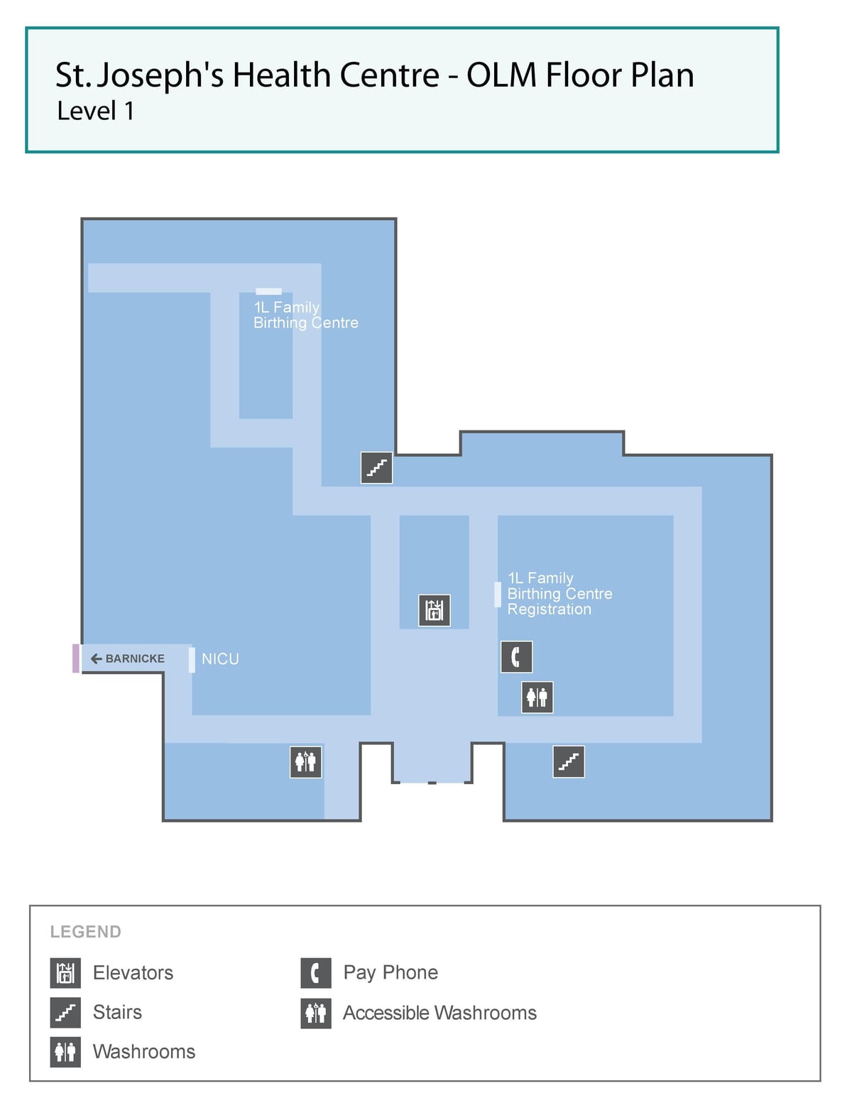 地図セントジョセフ-健康センタートロントOLMレベル1