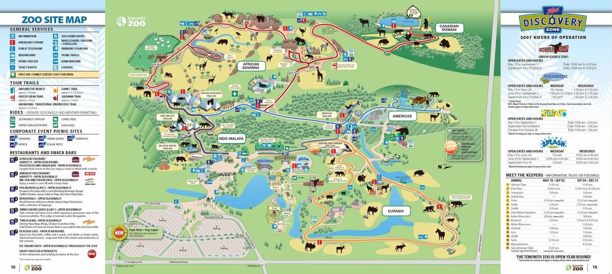 地図のトロント動物園