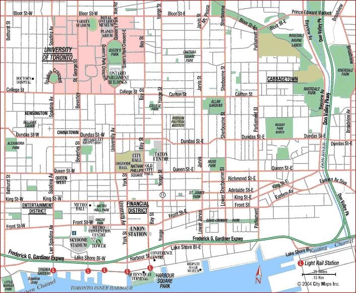 地図のトロント大学カナダ