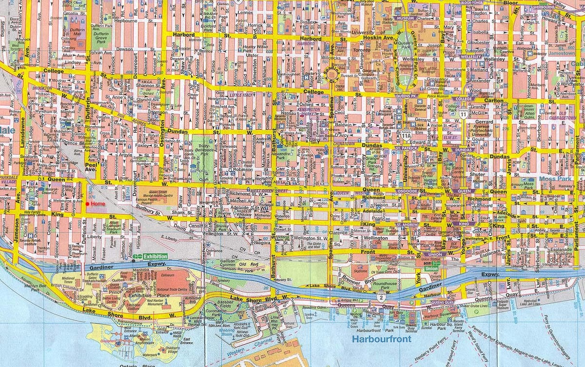 地図のトロント市カナダ