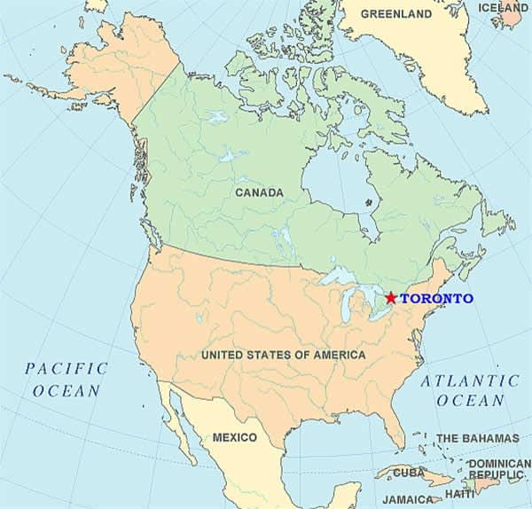 地図のトロント米国