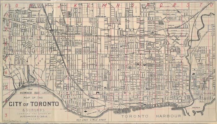 地図のトロント1902年