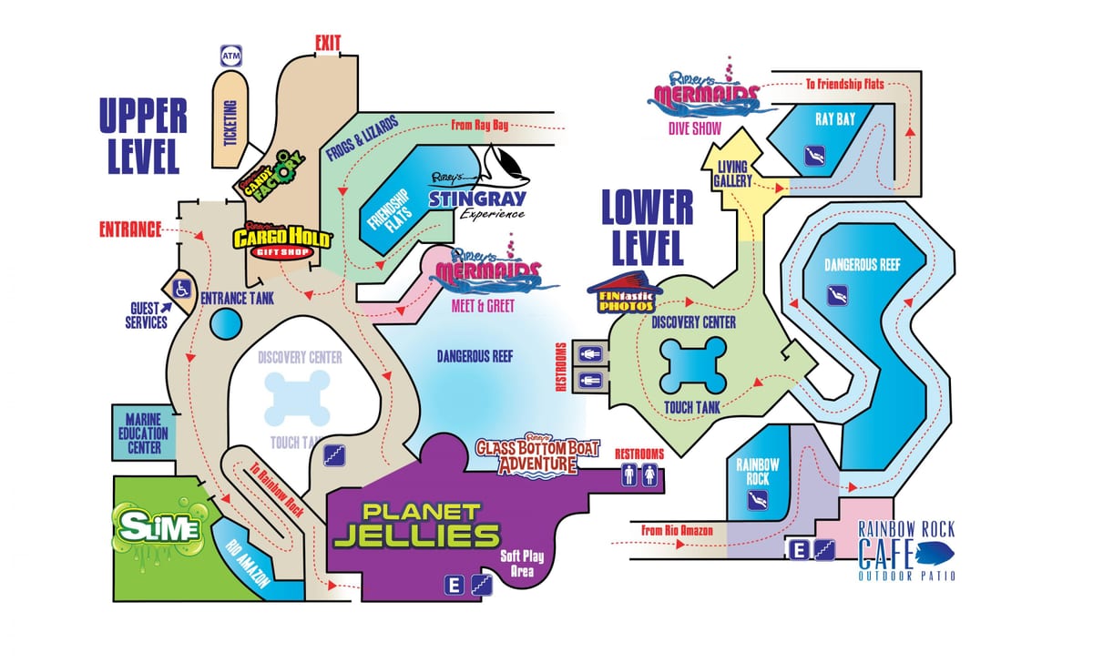 地図のプールサイドバー、バー/ラウン水族館