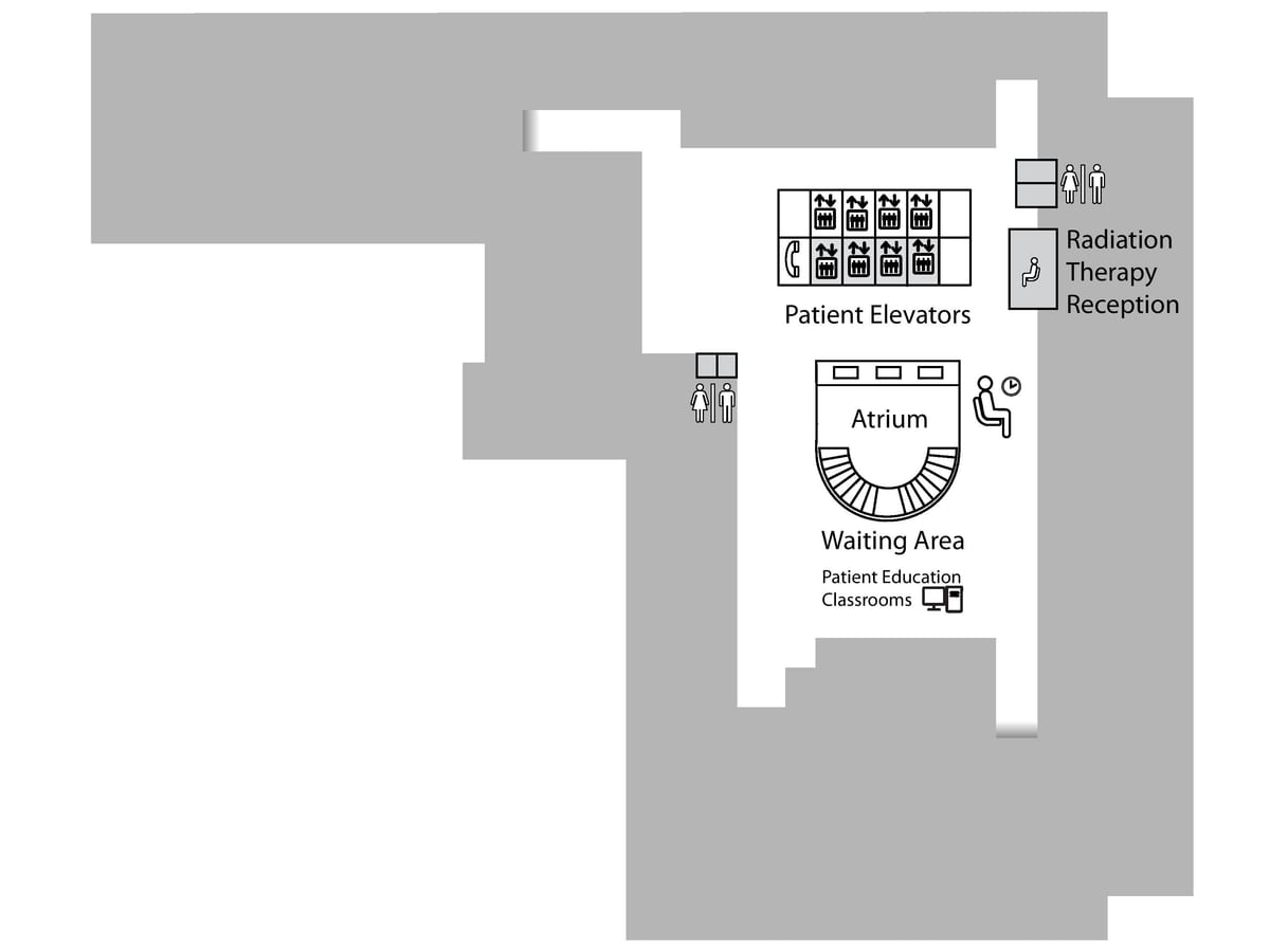 地図のマーガレット王女がんセンタートロント1階(B1)