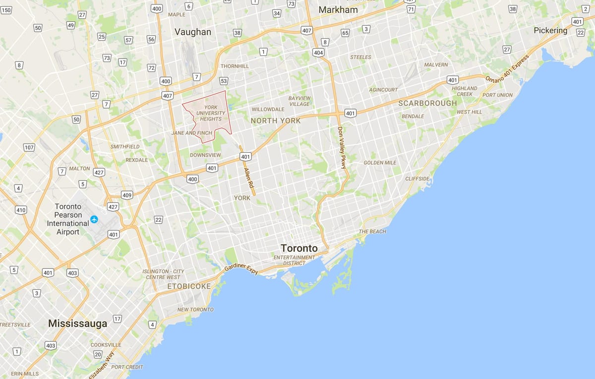 地図ューヨーク大学ロースクールハイツ地区のトロント