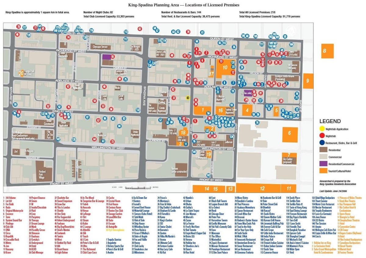 地図ンターテインメント地区のトロント情報