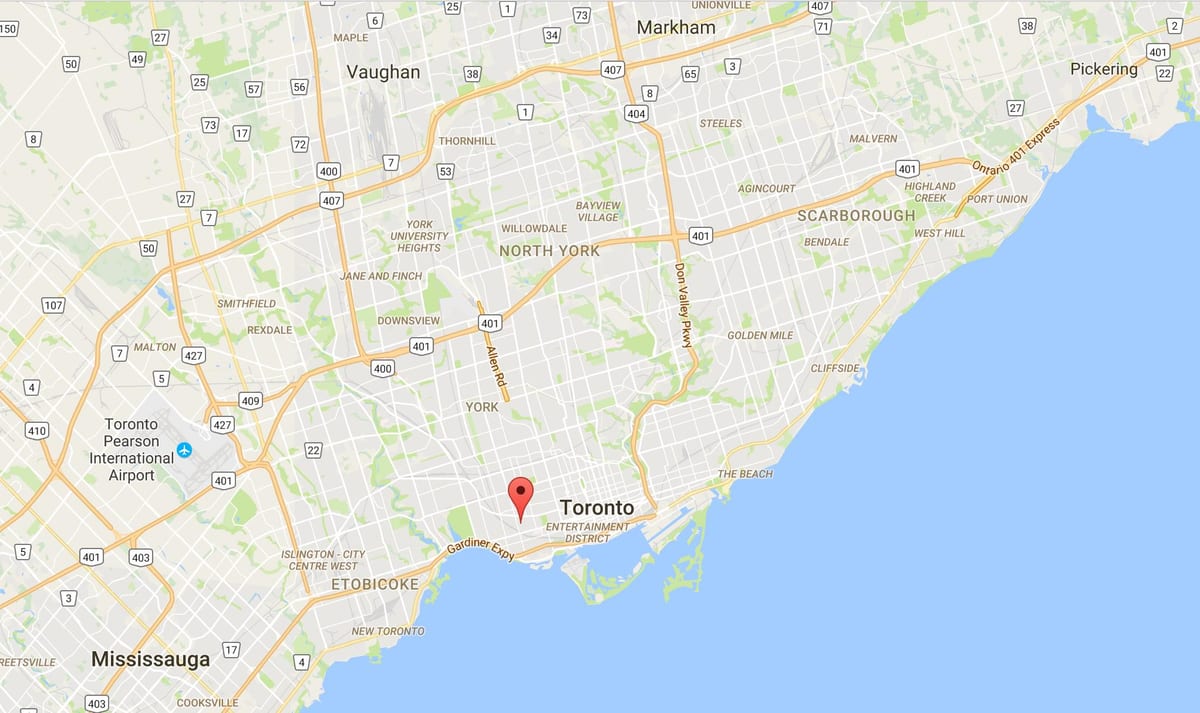 地図のポルトガル地区トロント