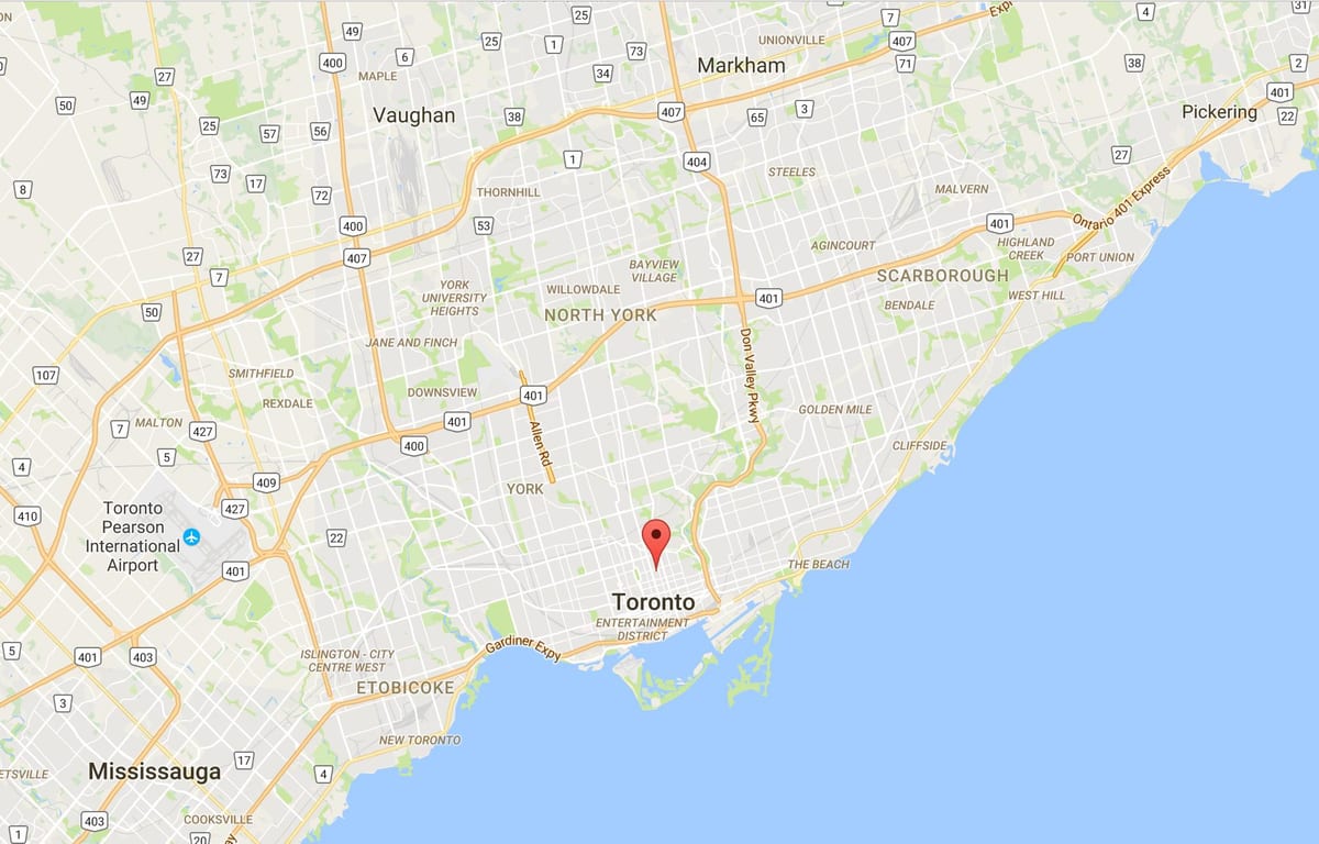 地図の教会とWellesley地区はトロント