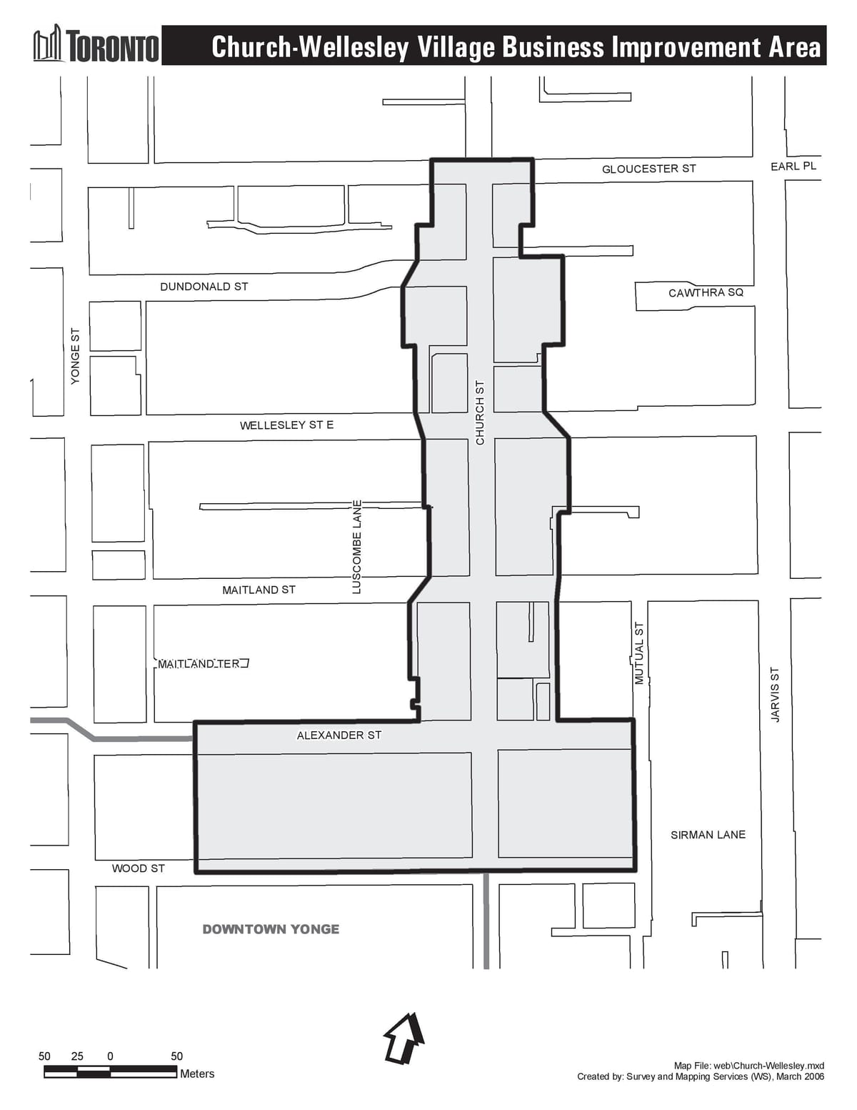 地図の教会-Wellesley村の業務改善の地域のトロント
