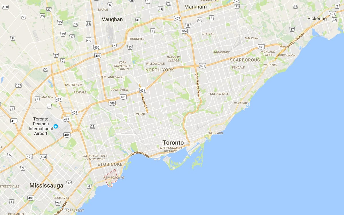 地図の新しいトロントトロント地区