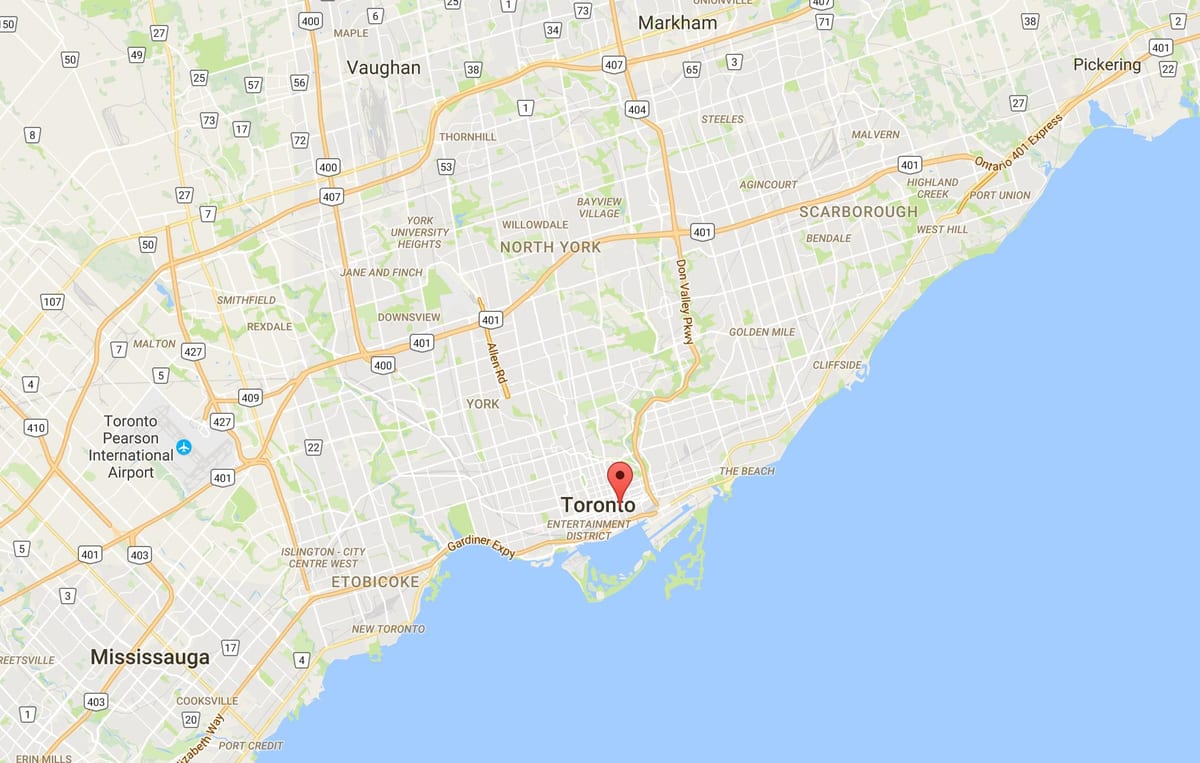 地図の旧市街地区はトロント