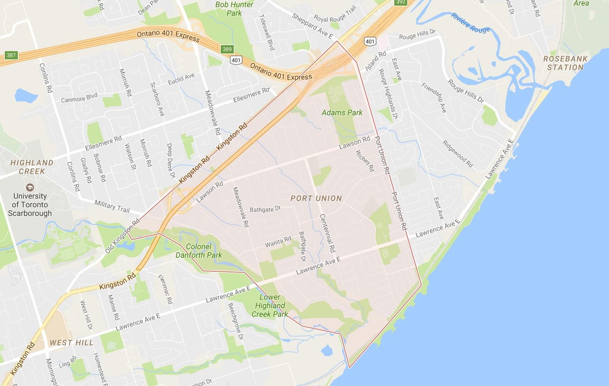 地図ポルト合近隣のトロント
