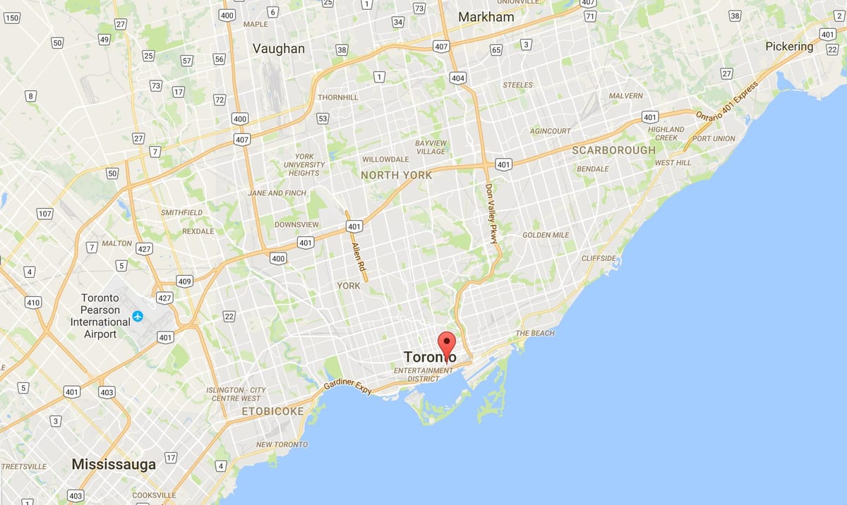 地図のセントローレンス地区トロント
