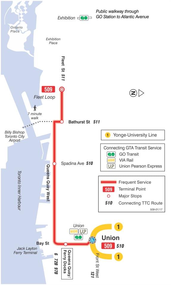 地図の路面電車線509ハ