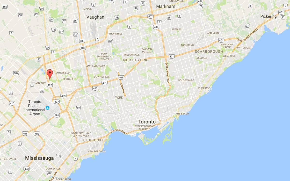 地図の近隣地区のトロント