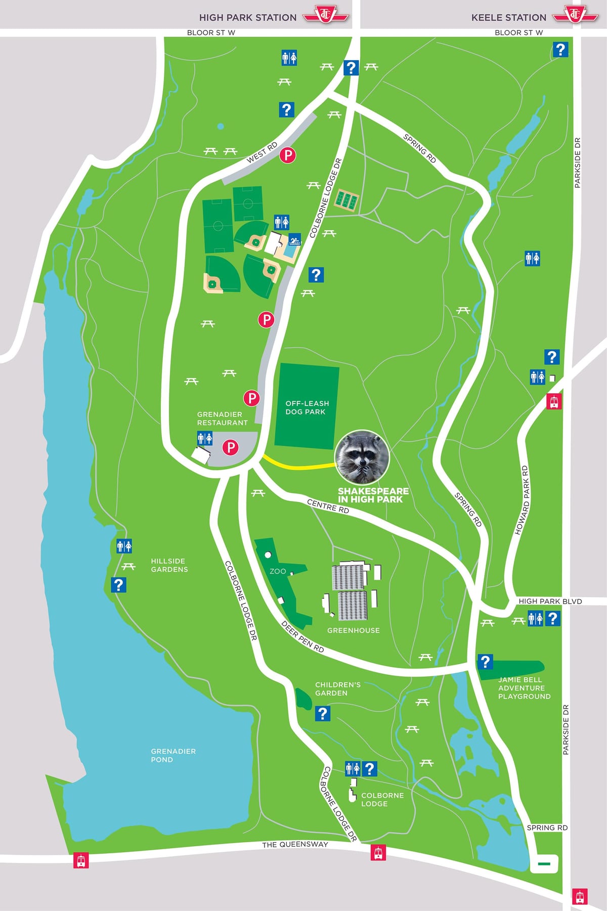 地図の高いパークトロント