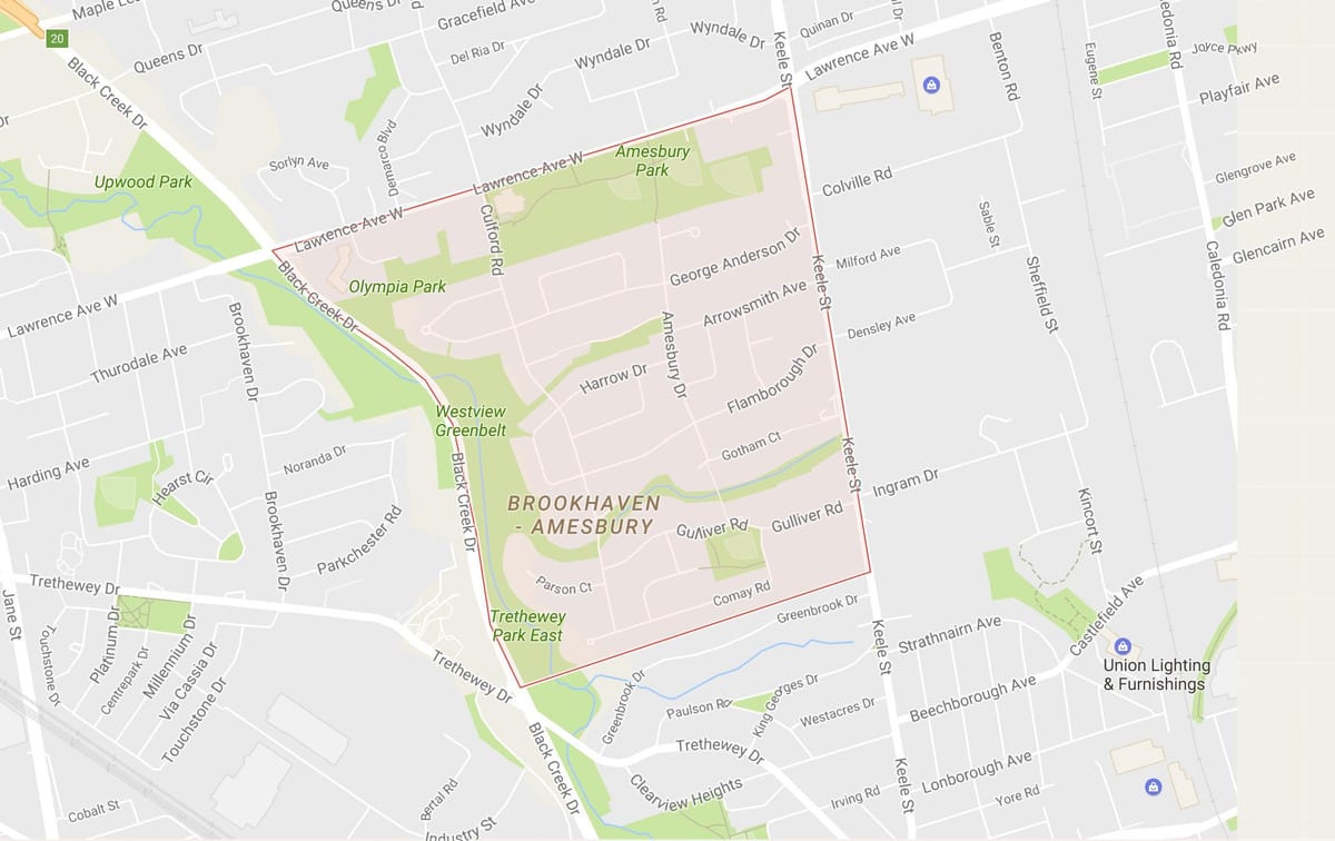 地図Amesbury近隣のトロント