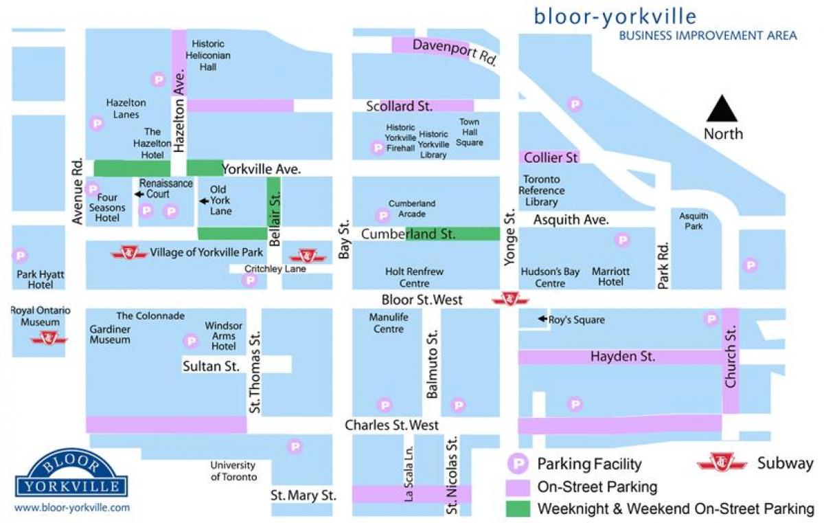 地図Bloorヨークビ駐車場