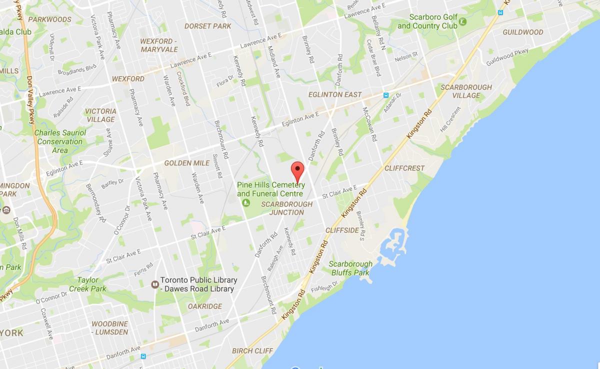 地図Danforth road Toronto