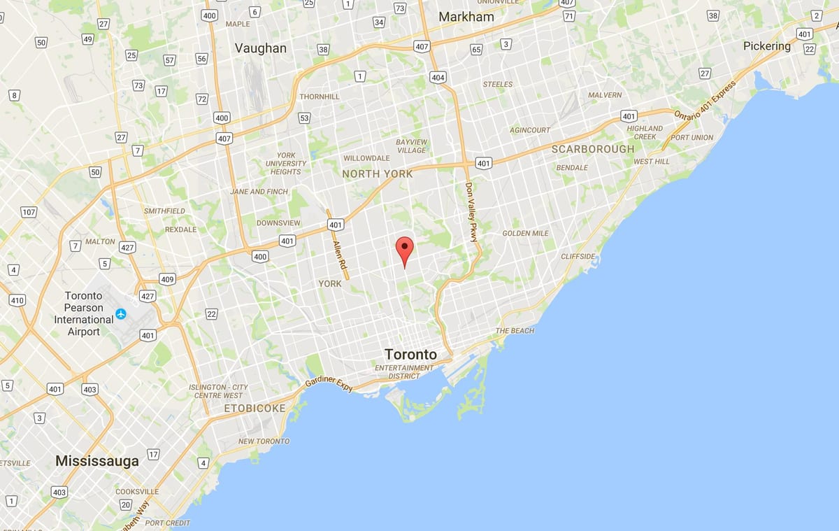 地図Davisville村地区地区はトロント