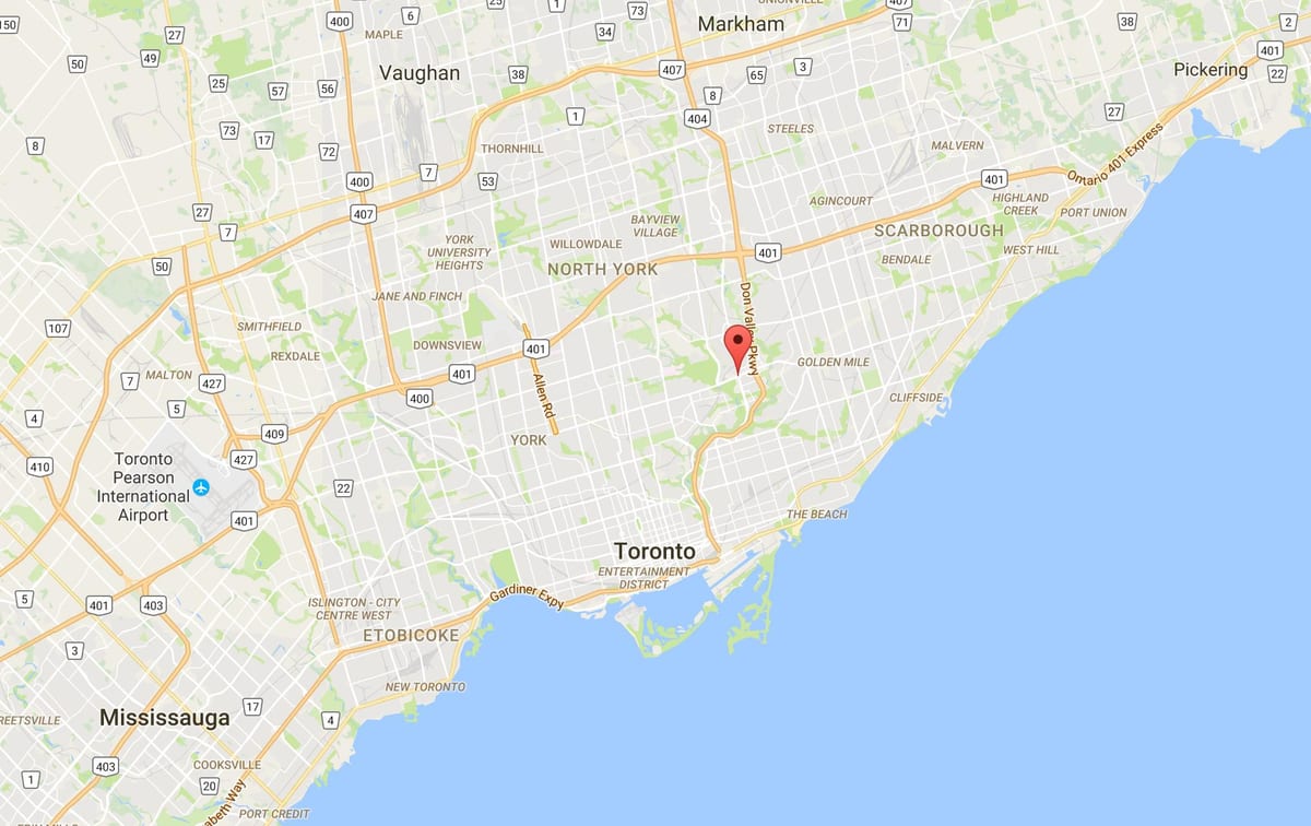 地図Flemingdon公園地区はトロント