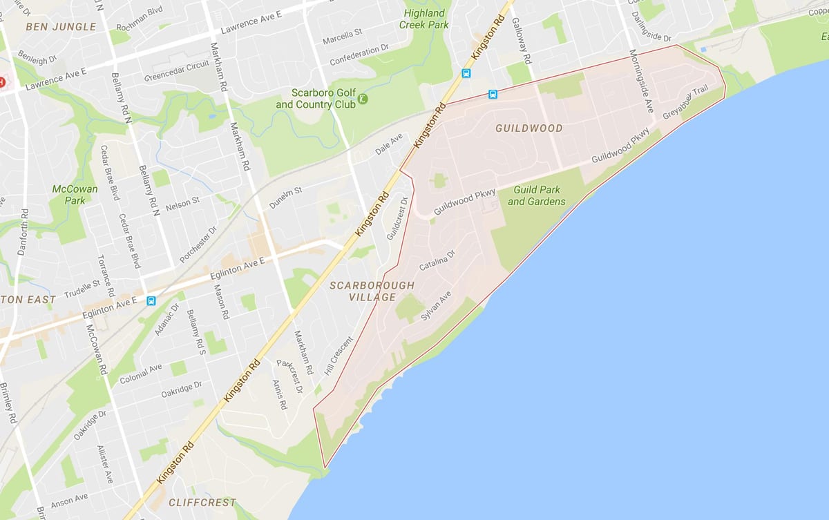 地図Guildwood近隣のトロント