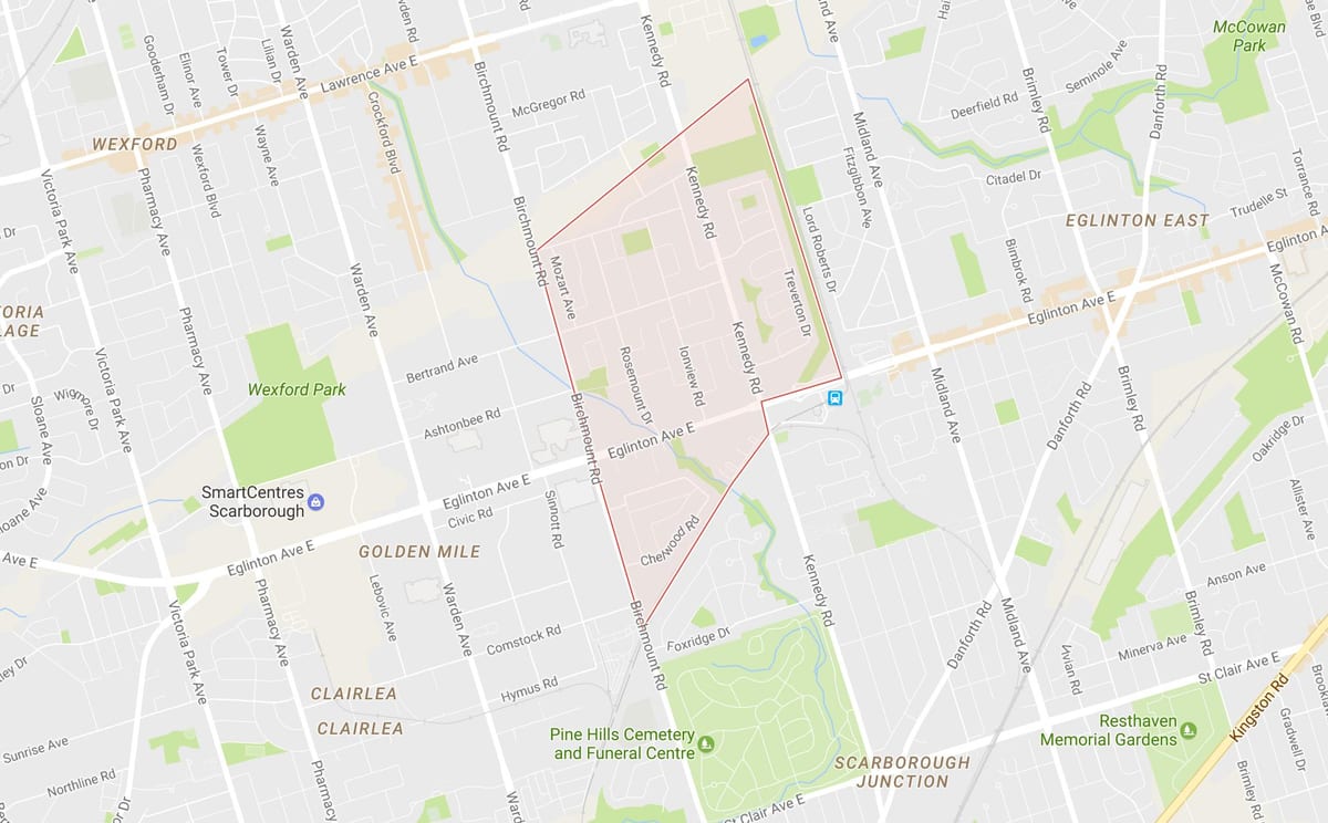 地図Ionview近隣のトロント