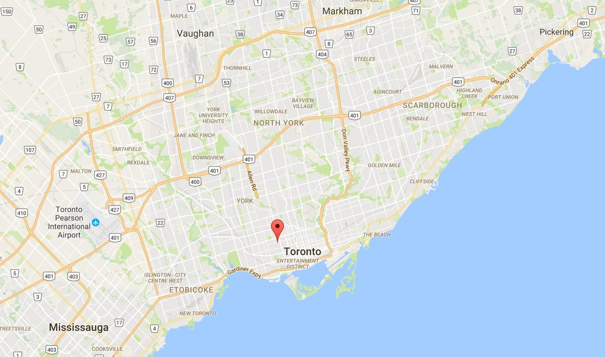 地図Palmerston地区はトロント