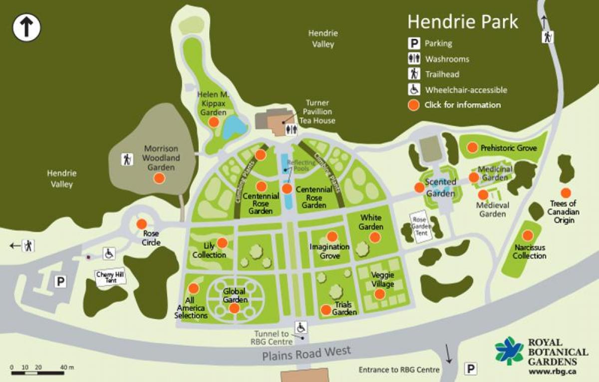 地図RBG Hendrie公園