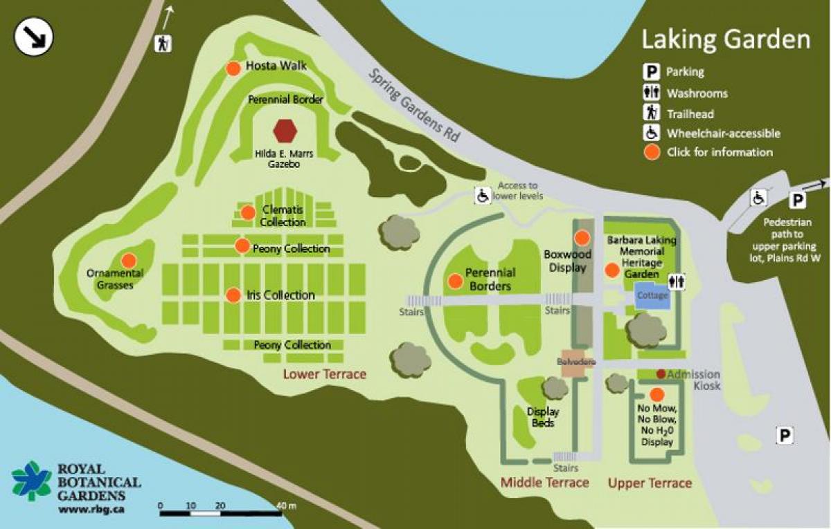 地図RBG Laking庭園