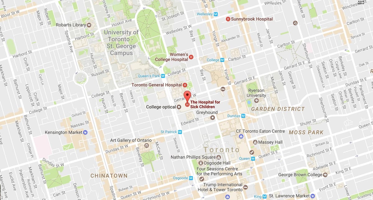 地図Sickkidsトロント