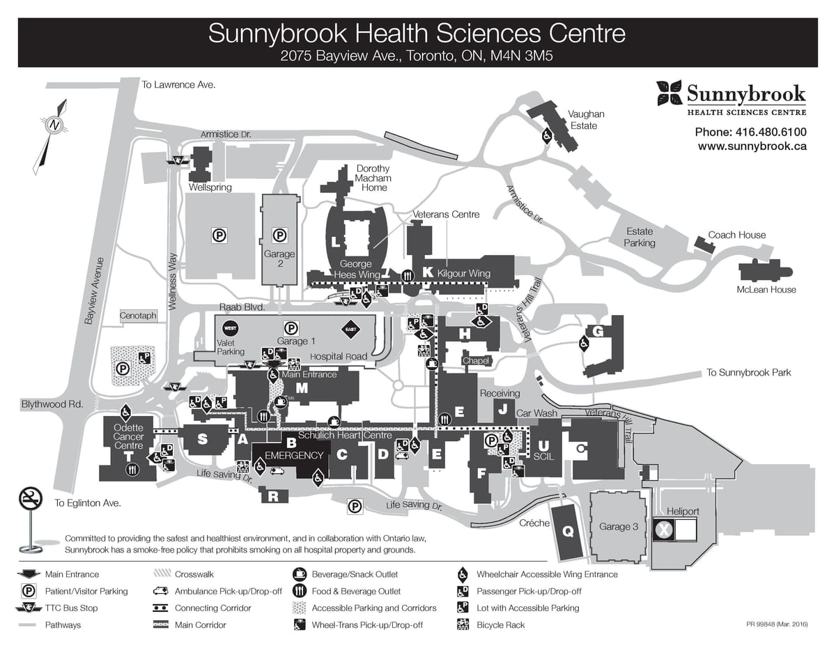 地図Sunnybrook健康科学センター-SHSC