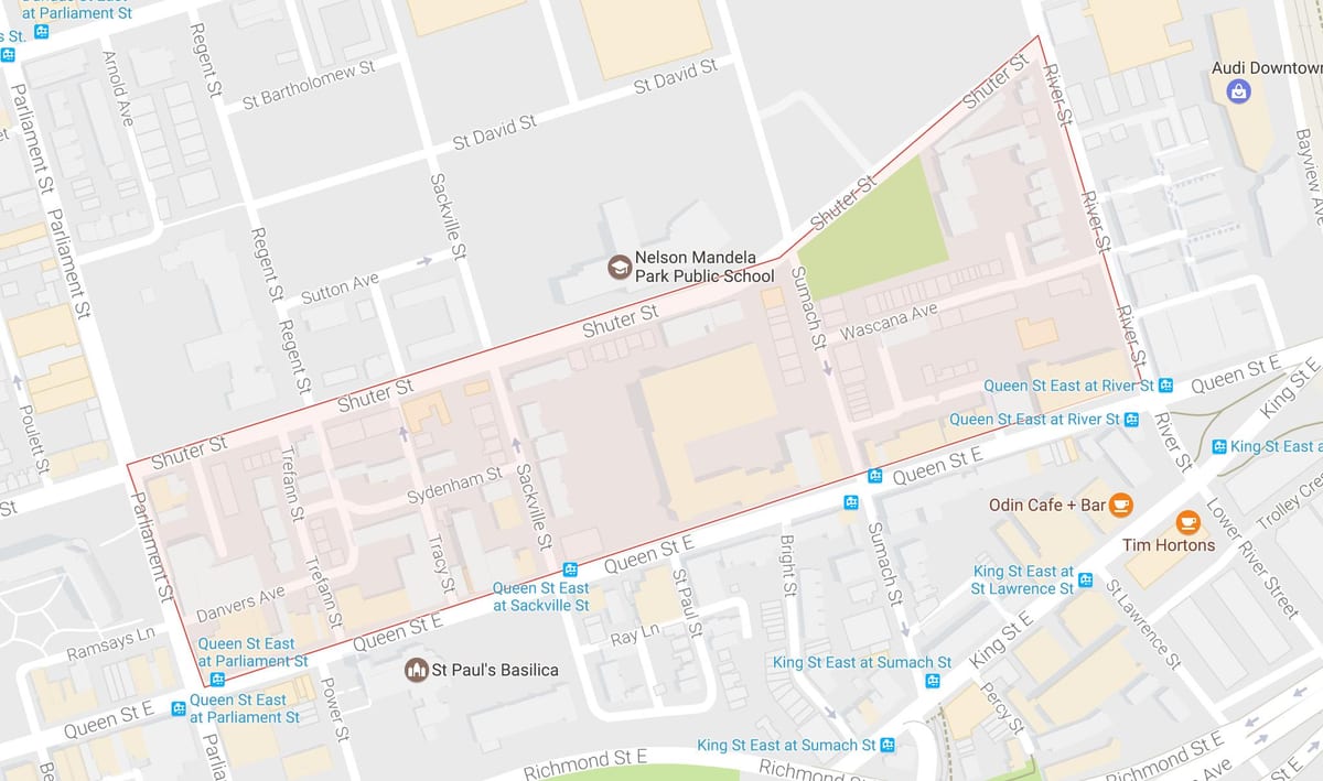 地図Trefann裁判所近隣のトロント
