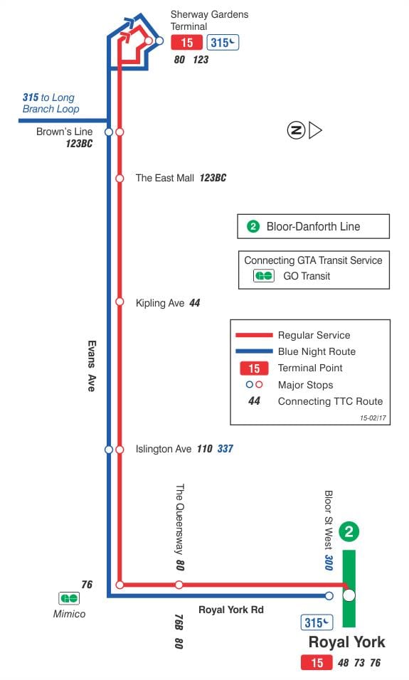 地図TTC15エヴァンスバルトロント