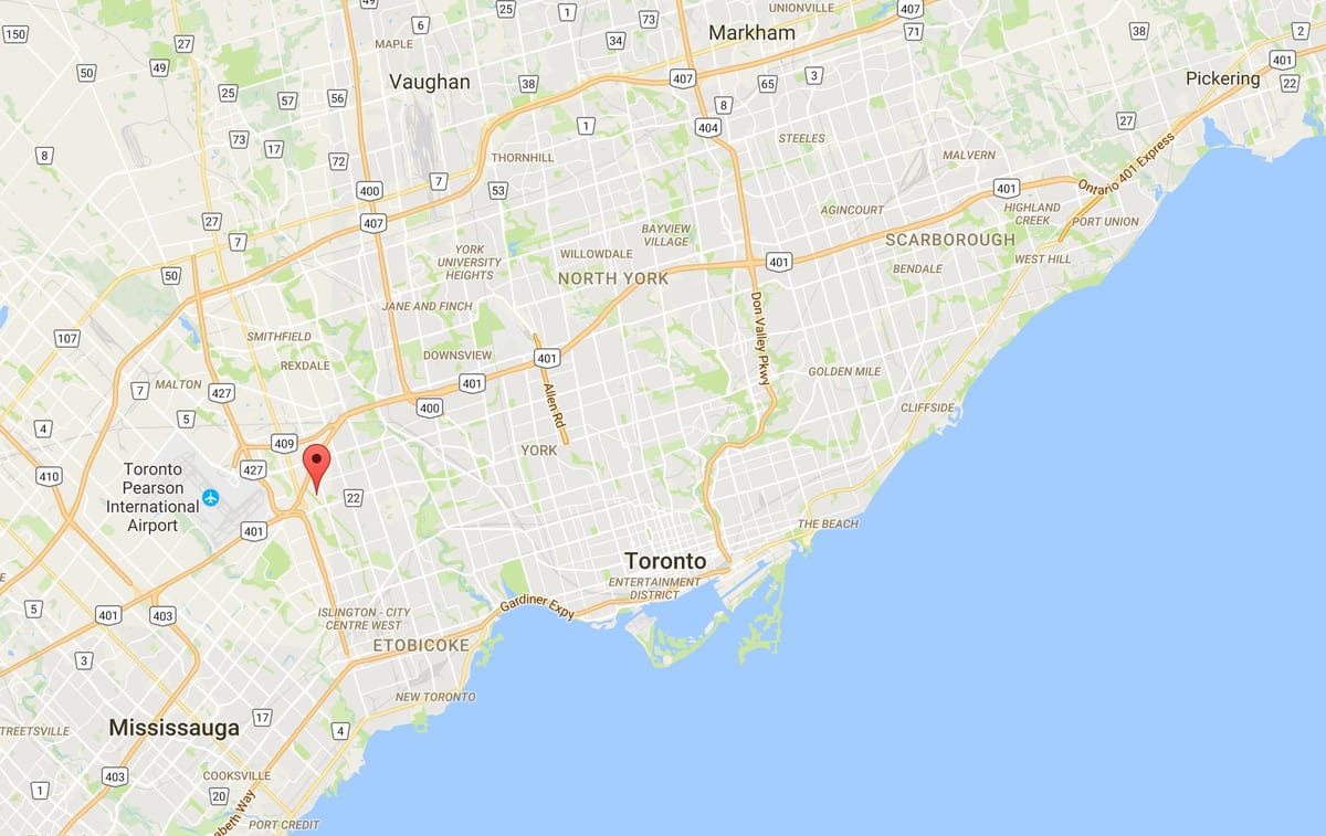 地図Willowridge地区はトロント