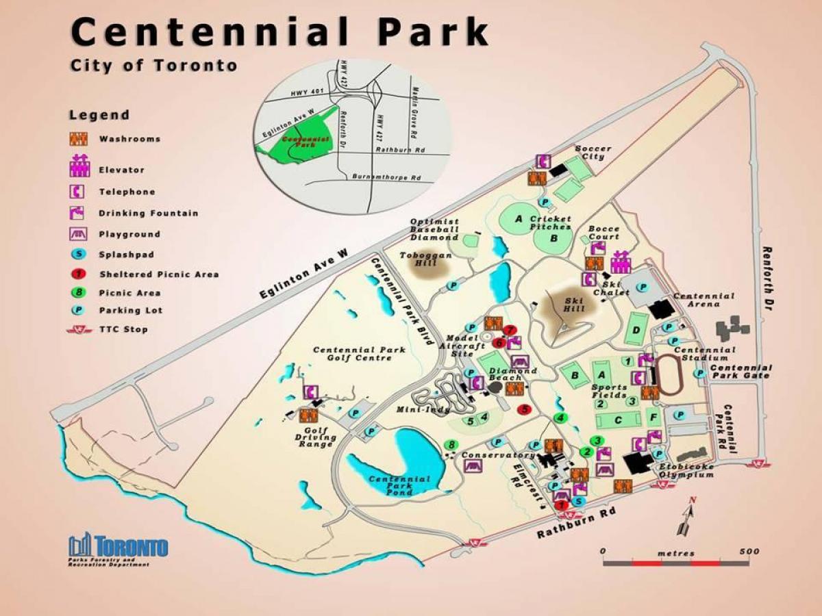 地図Centennial Parkの温室効果トロント