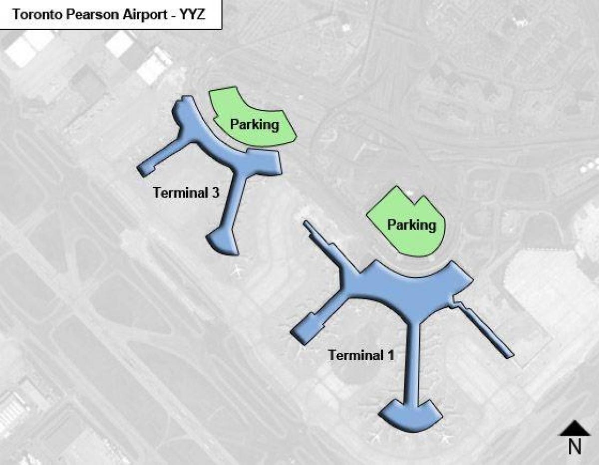 地図のトロントピアソン空港カナダ