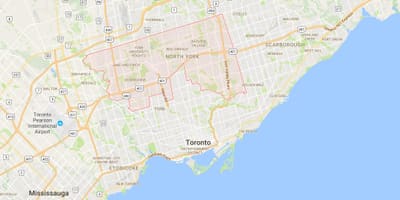 地図のアップタウントロントトロント地区