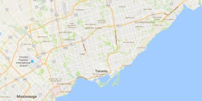 地図のアルダーウッドParkviewdistrictトロント